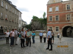 Beginn der Führung im Schloß Greiz