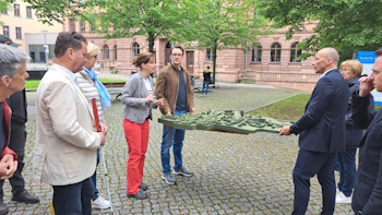 3D-Modell am zukünftigen barrierefreien Standort vor dem Rutheneum
